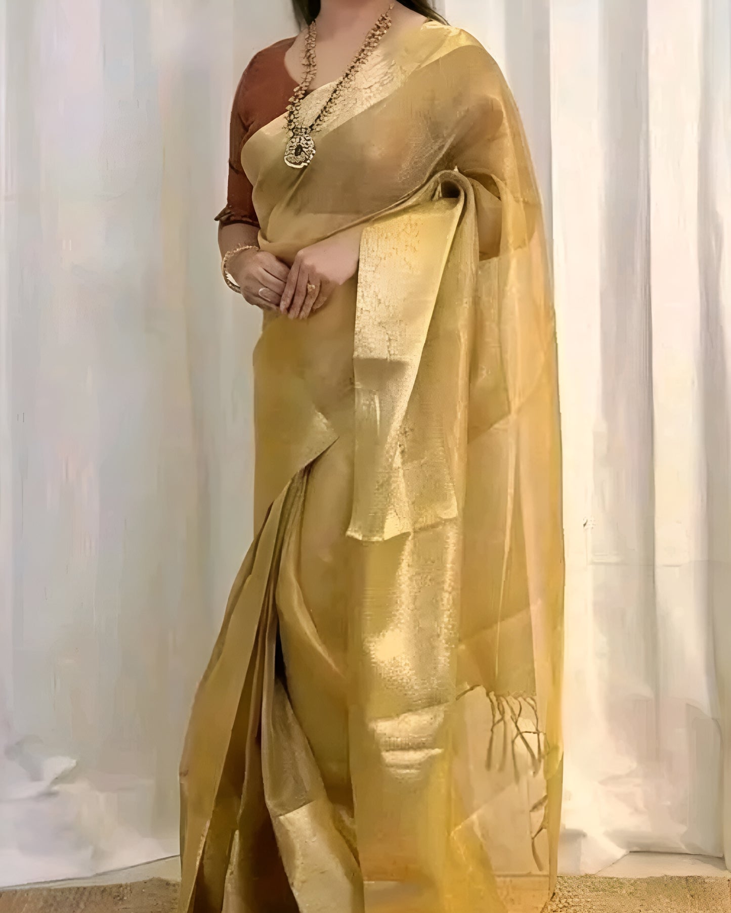 Gold Tissue Silk Saree (DB-S-005)