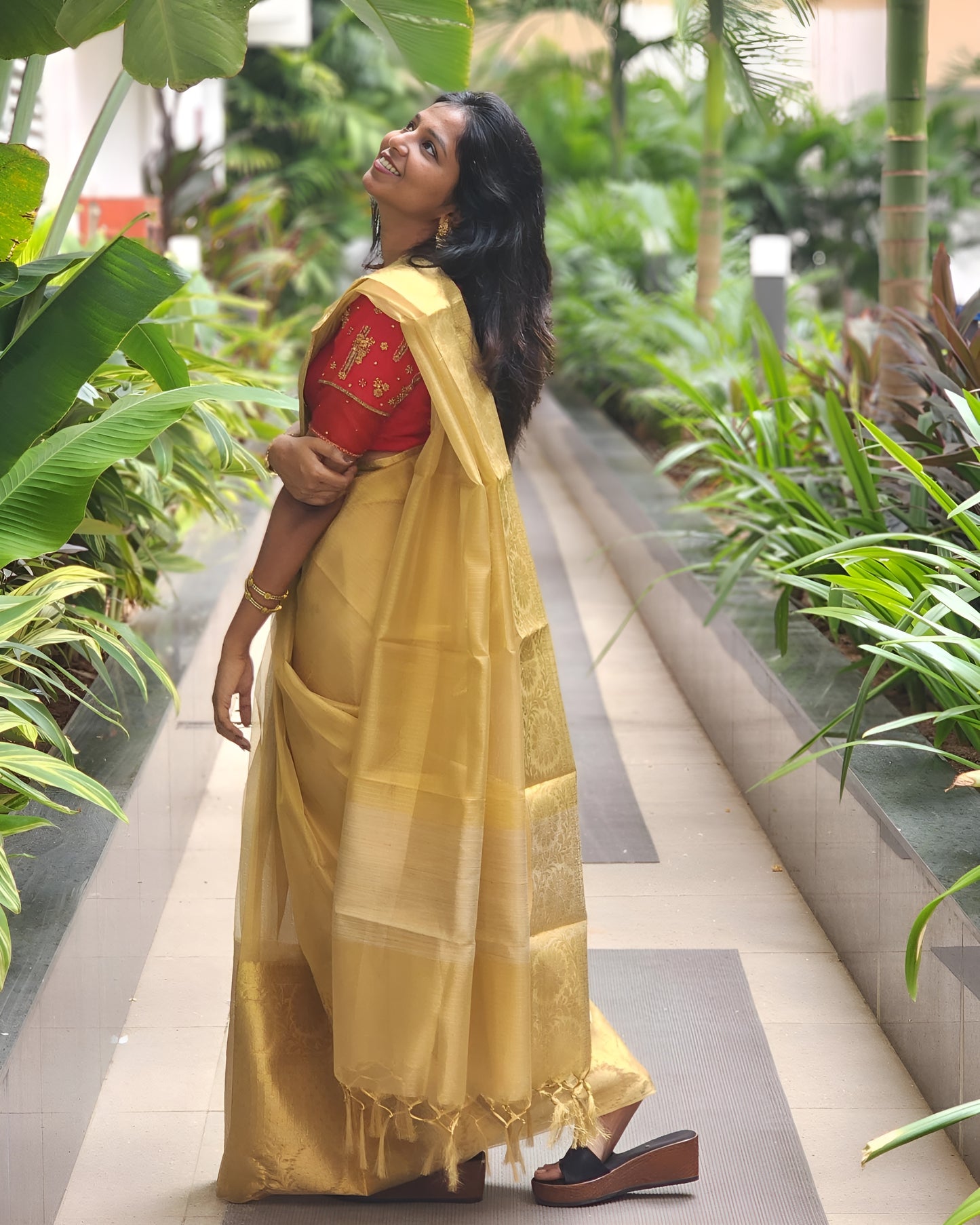 Gold Tissue Silk Saree (DB-S-005)