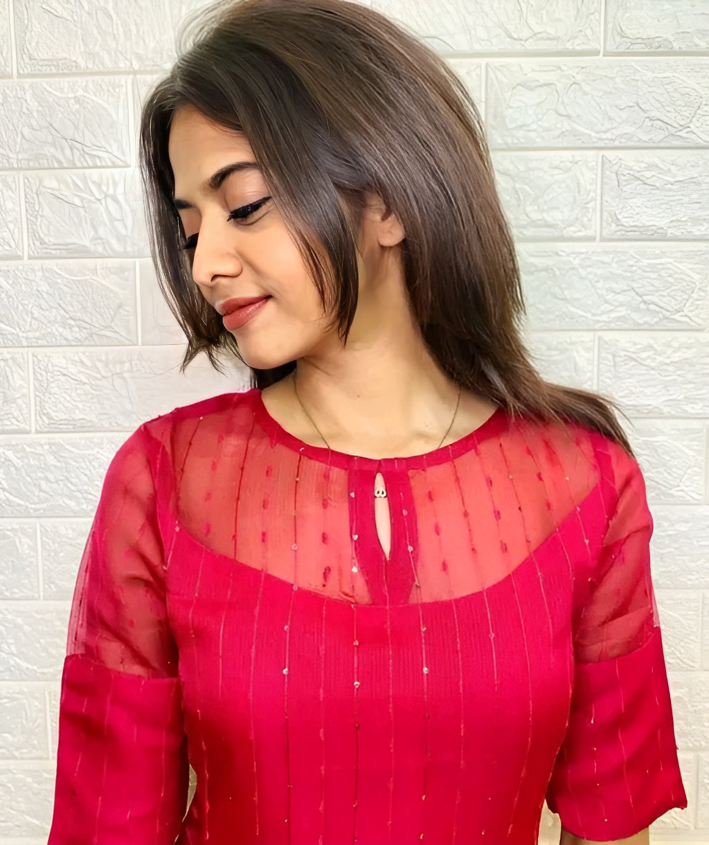 Organza kurti ❤️