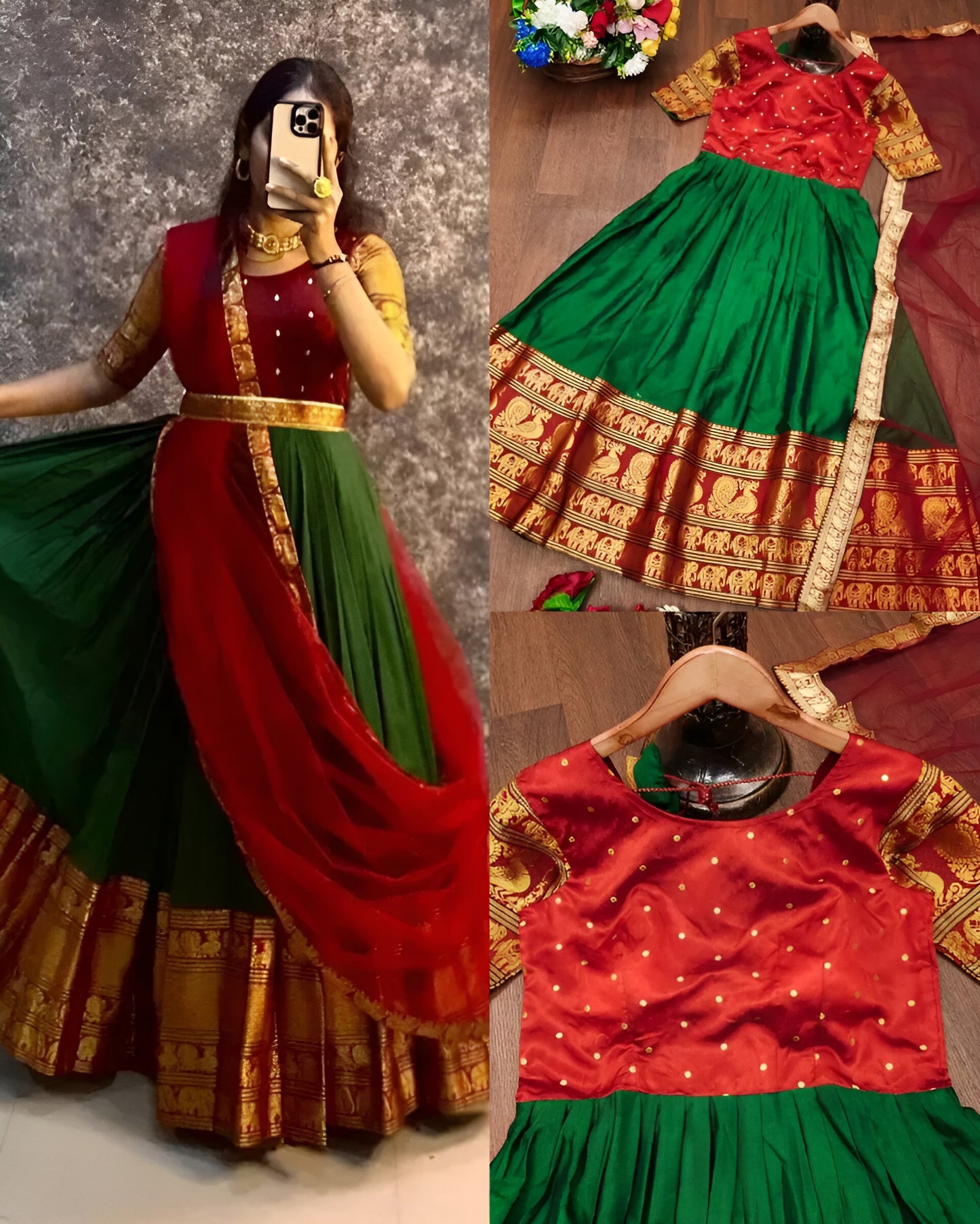 Anarkali Gown With Duppatta❤️💜💙💚