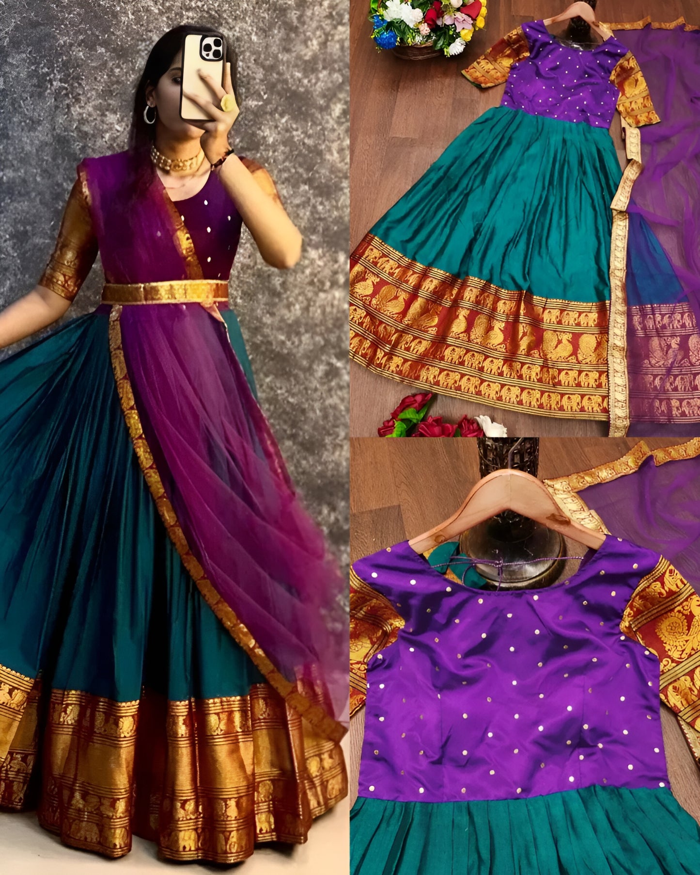 Anarkali Gown With Duppatta❤️💜💙💚