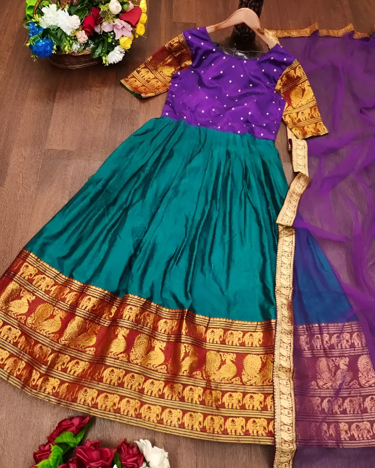 Anarkali Gown With Duppatta❤️💜💙💚