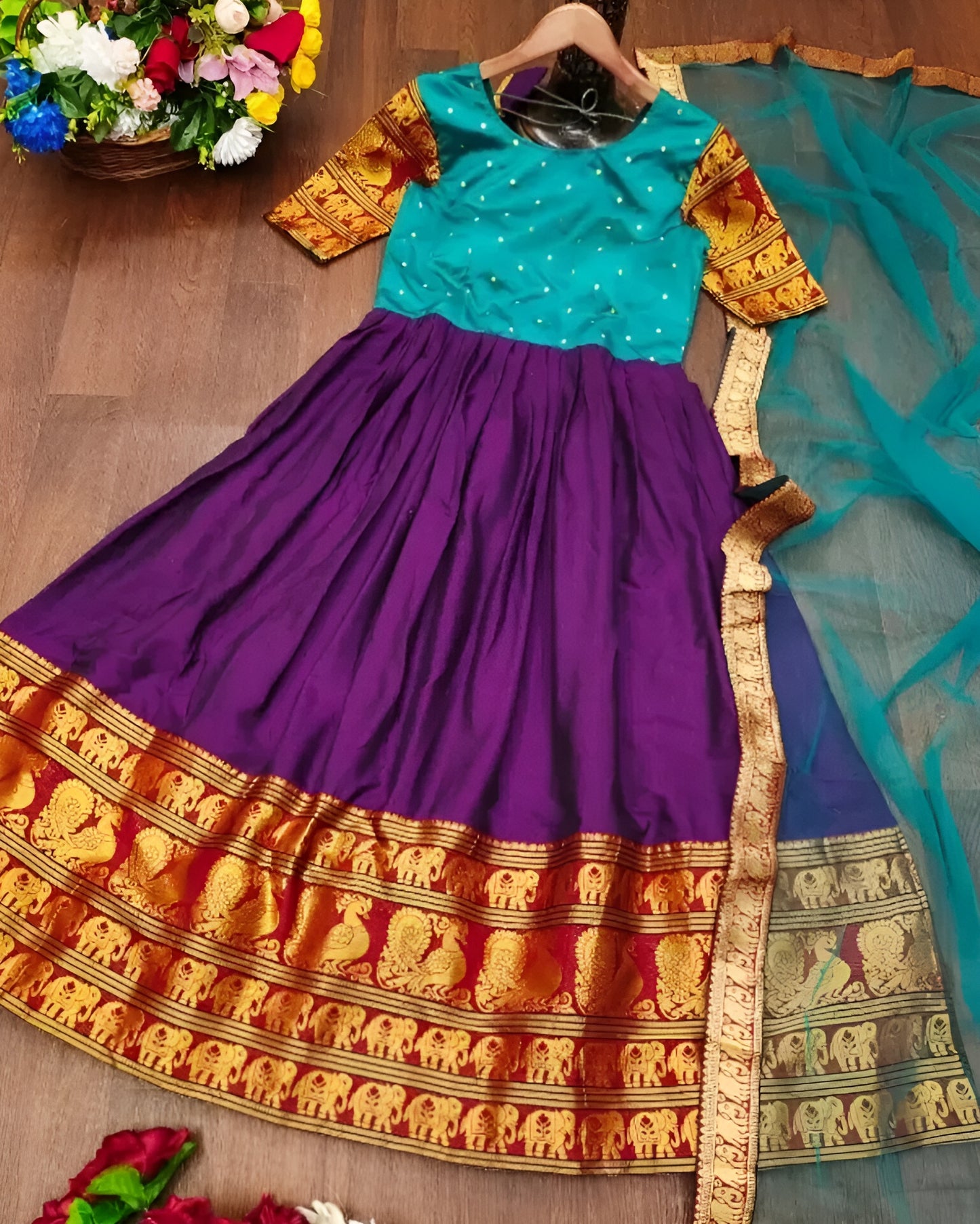 Anarkali Gown With Duppatta❤️💜💙💚