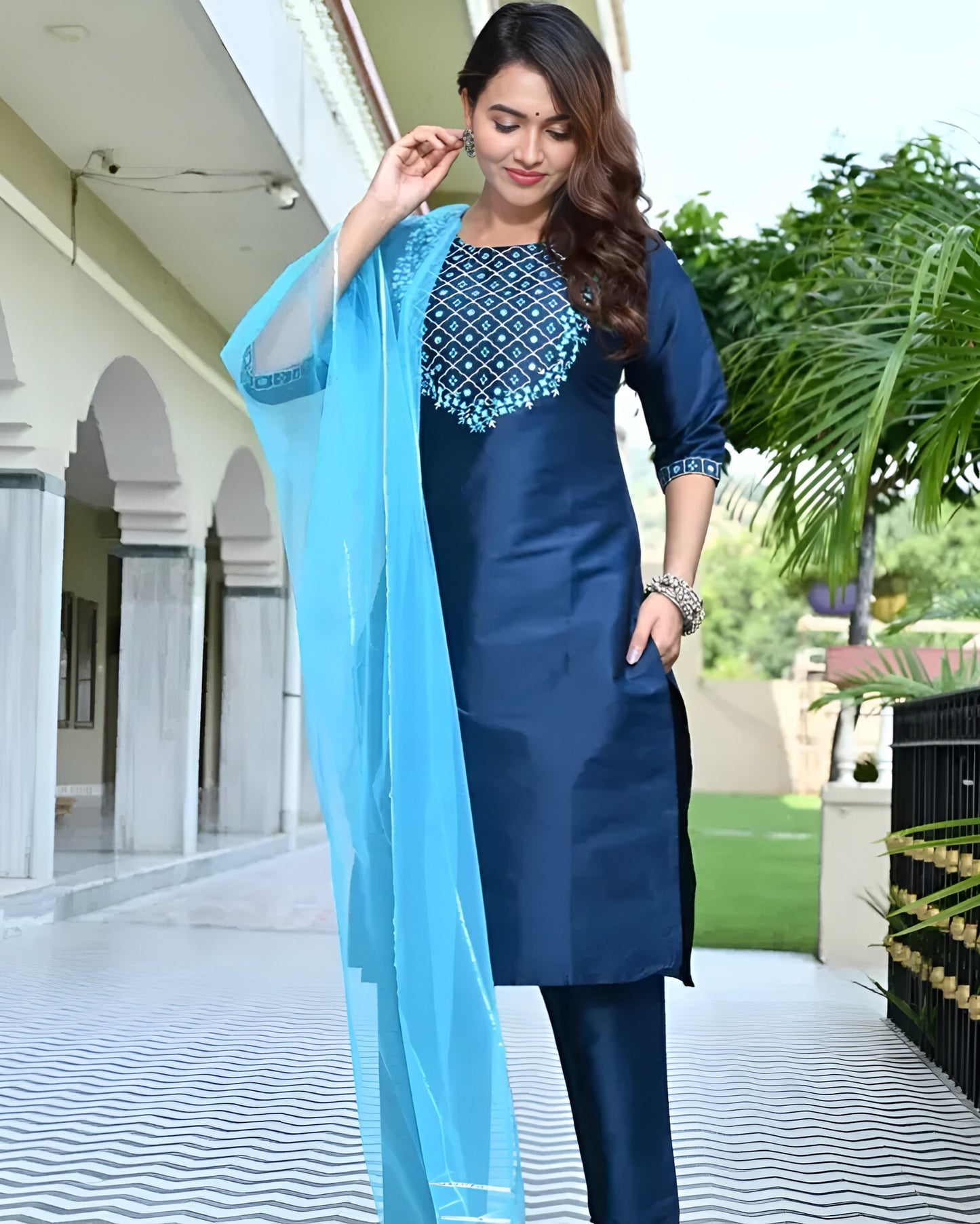 Silk Kurta Set 💙