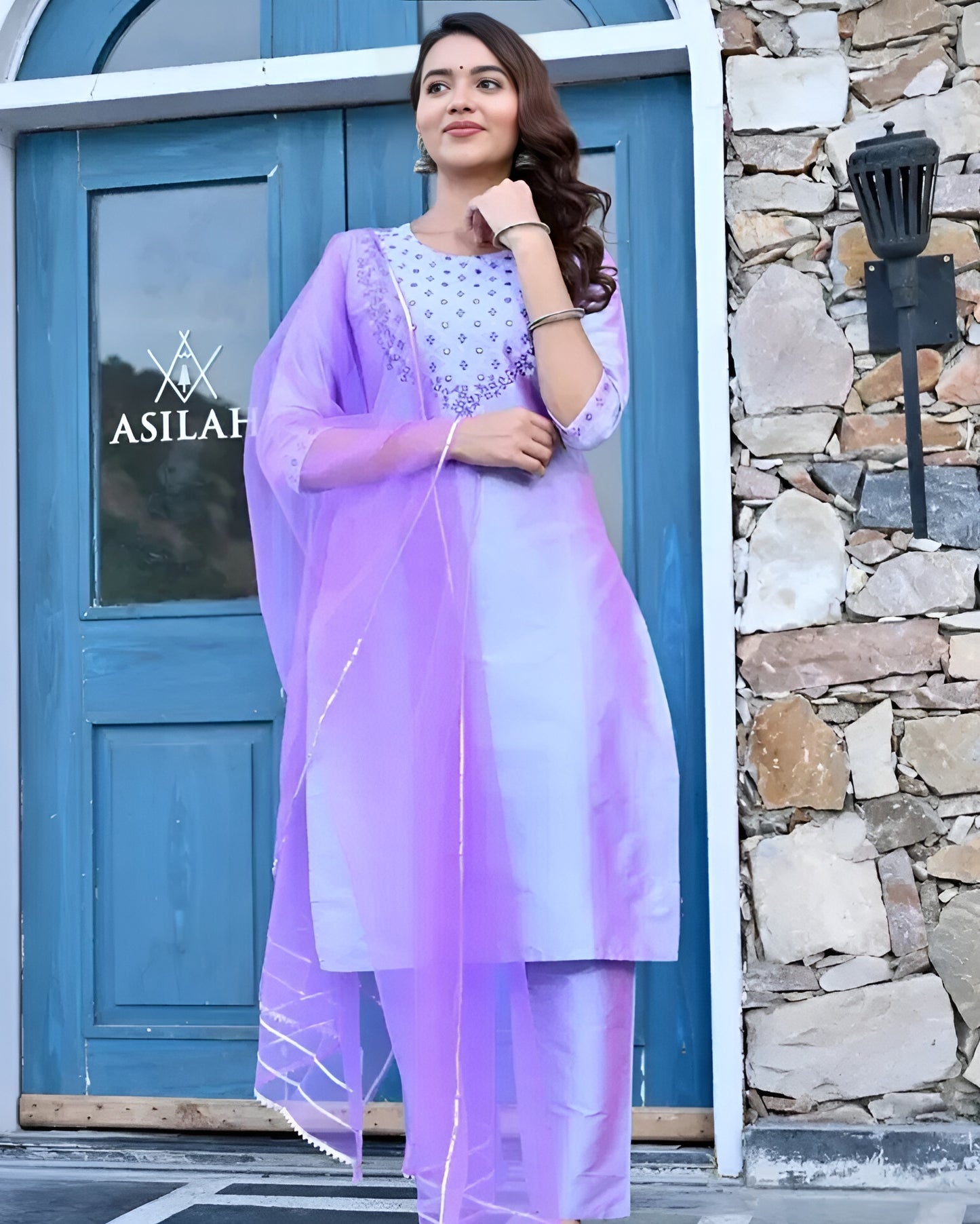 Lavender Silk Kurta Set 💜