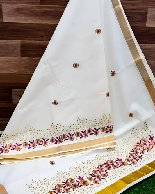 Kerala Special Nerial Saree (Search Code: DB-ONAM-08)