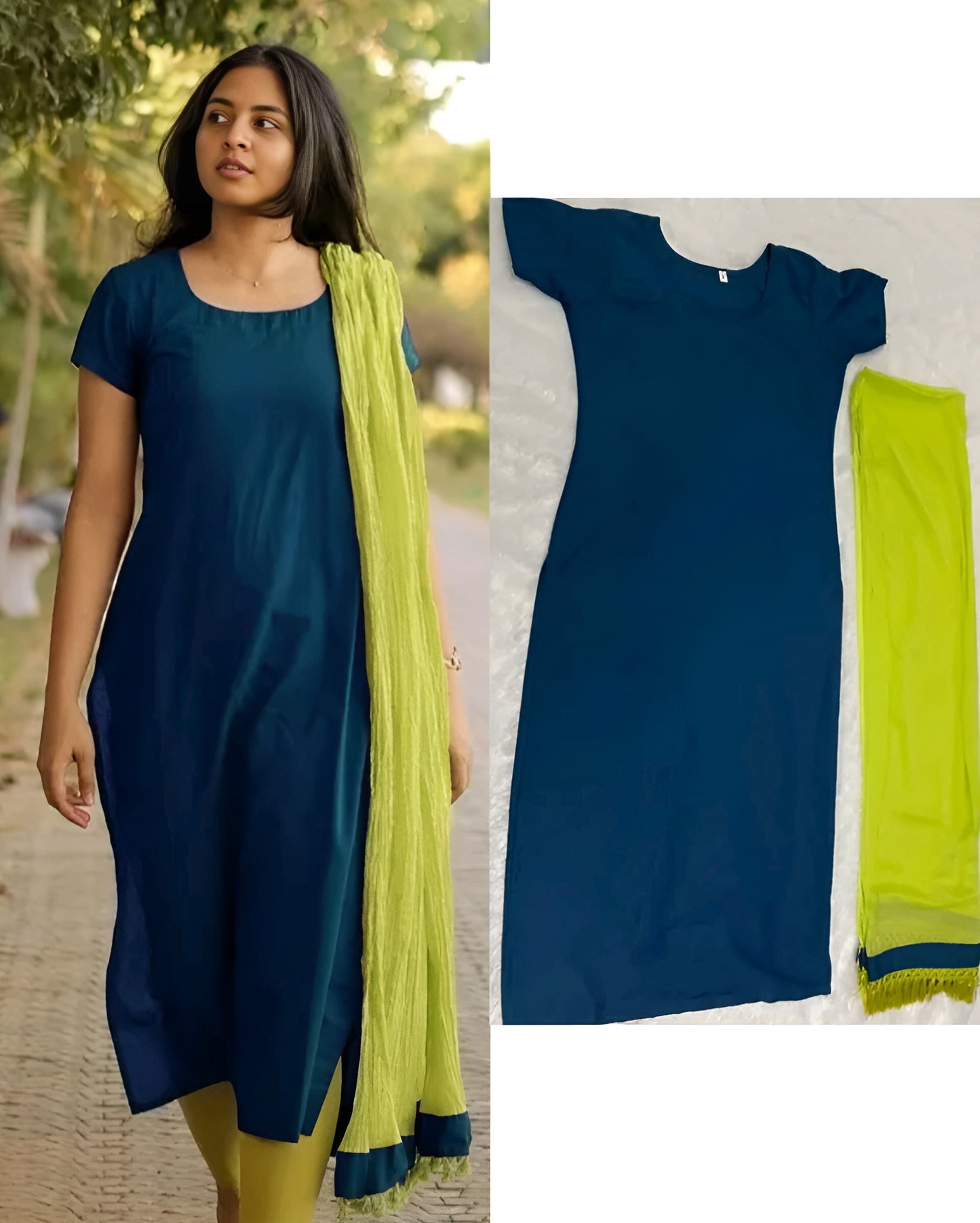 Trisha Inspired Kurti With Duppatta