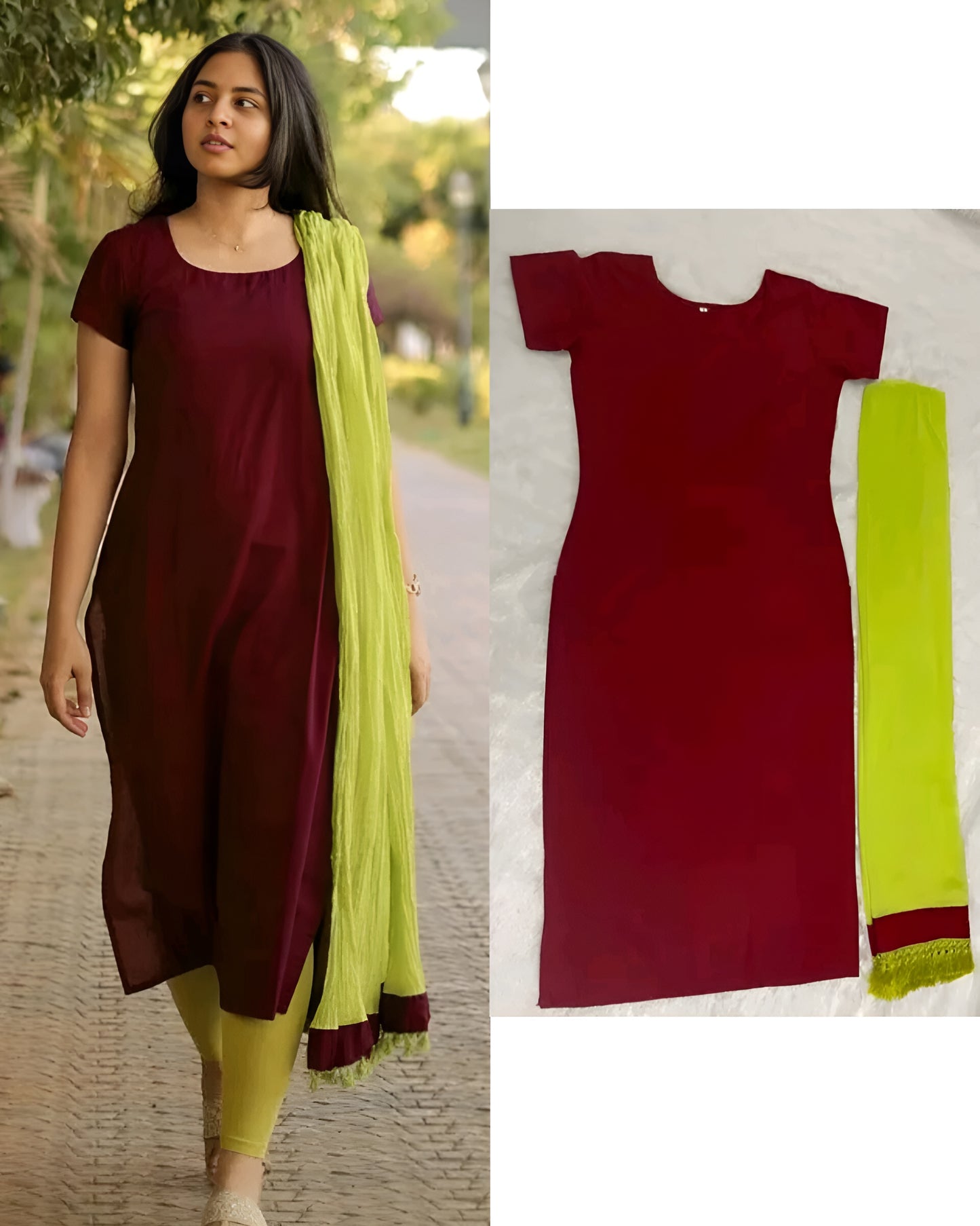 Trisha Inspired Kurti With Duppatta