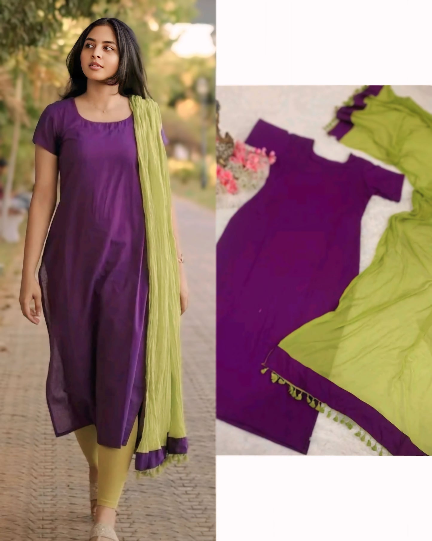 Trisha Inspired Kurti With Duppatta