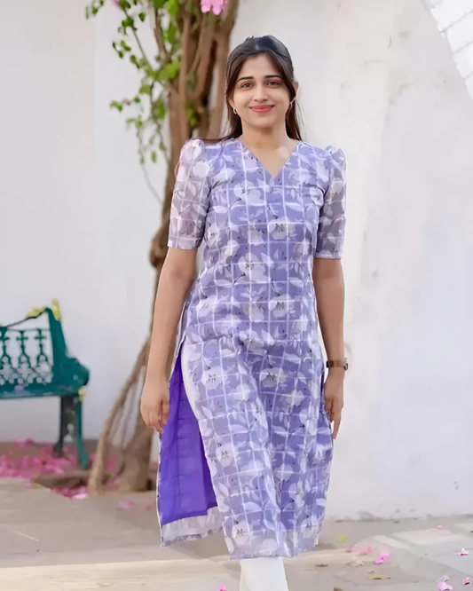 Lavender design kurti