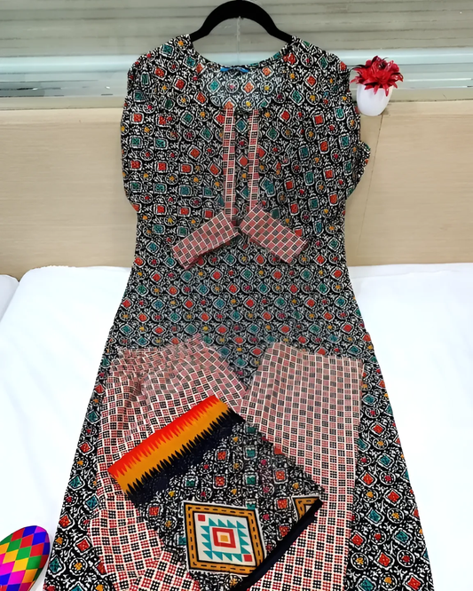 Printed Kurta Set with dupatta