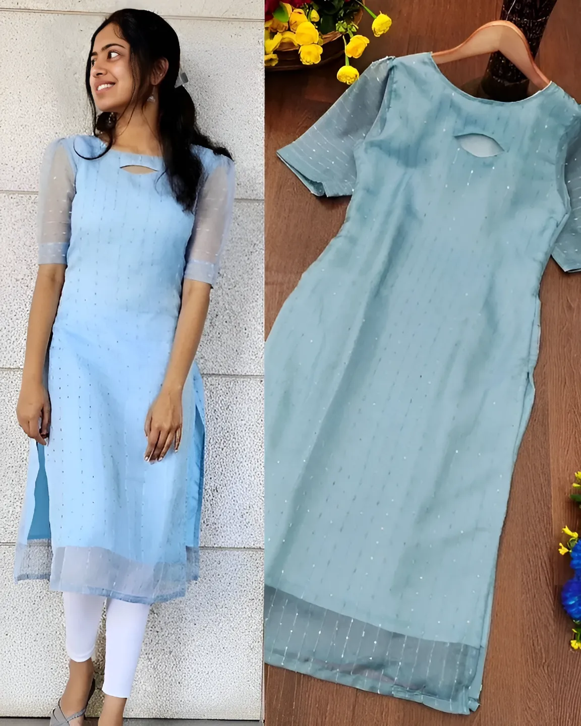 Net Organza Kurtis