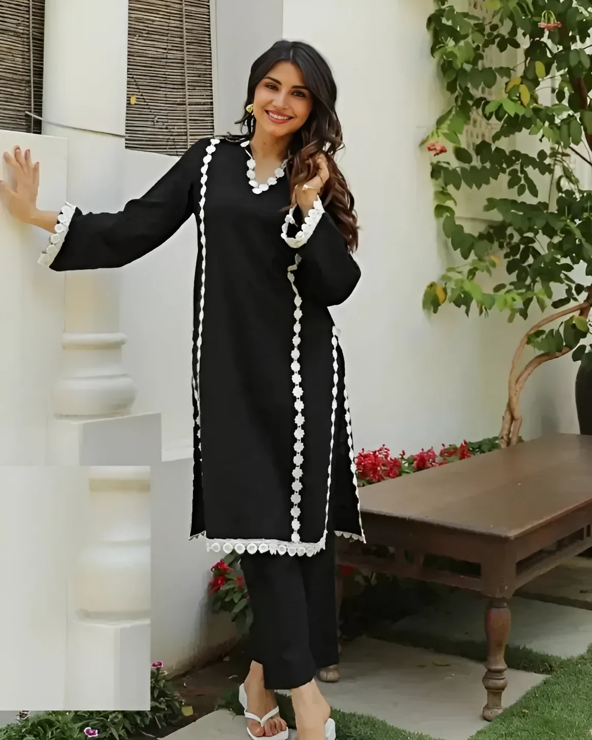 Black Kurta With pant set