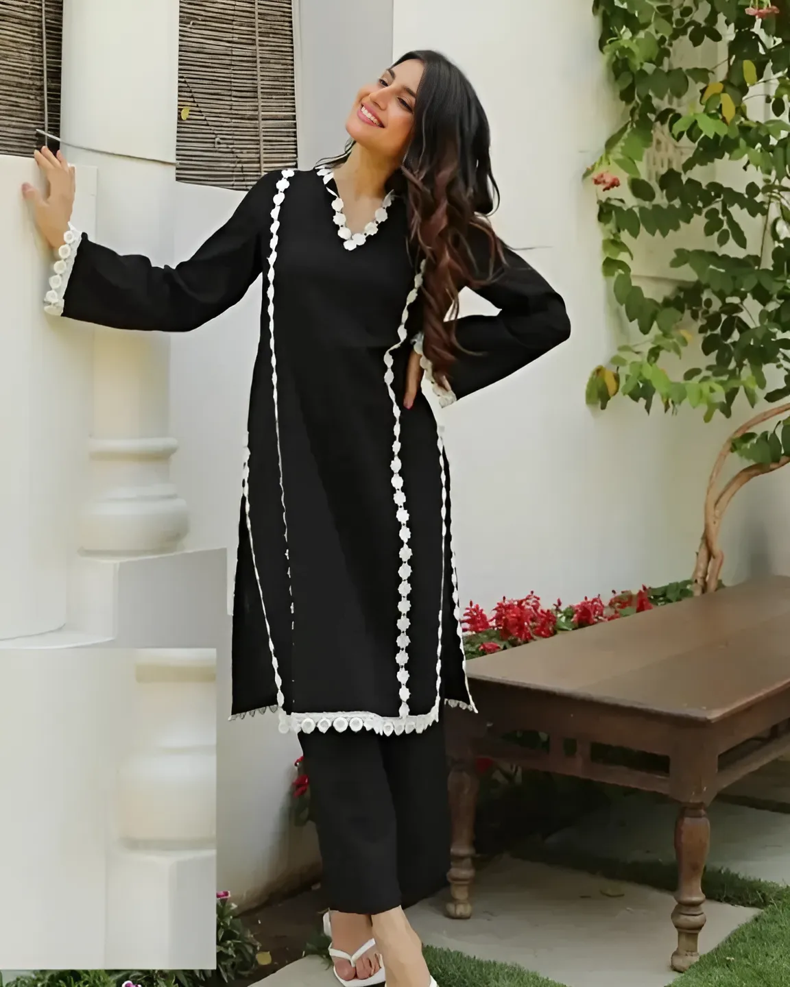 Black Kurta With pant set