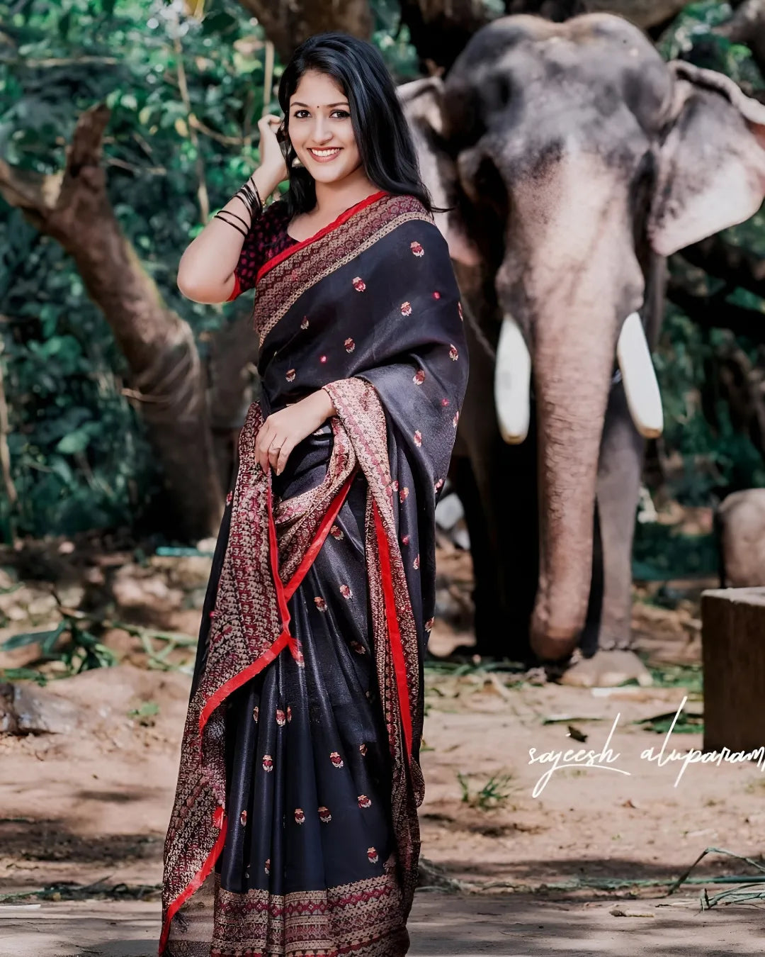 Jute Cotton Saree With Blouse 🖤(DB-003s)