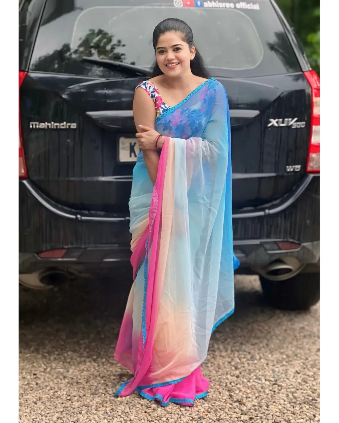 Alia Bhatt Inspired Saree 💙💗(DB-002s)