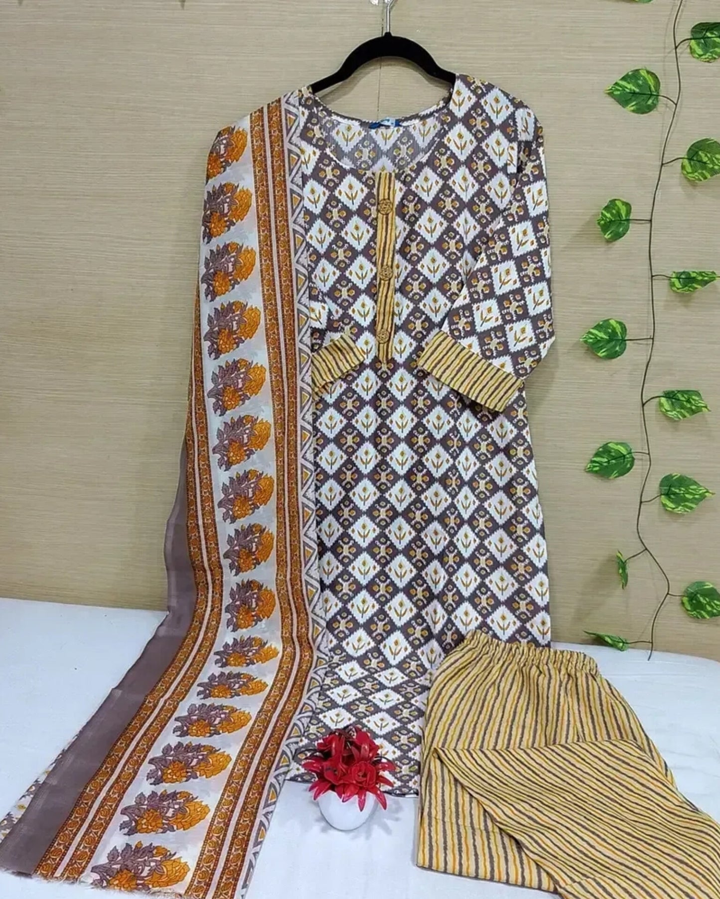 Cotton Kurta Set With Duppatta