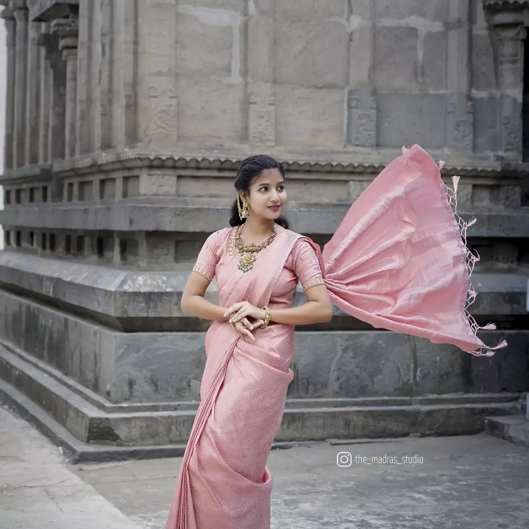 Rosegold Soft Silk Saree💗 (DB-S-006)