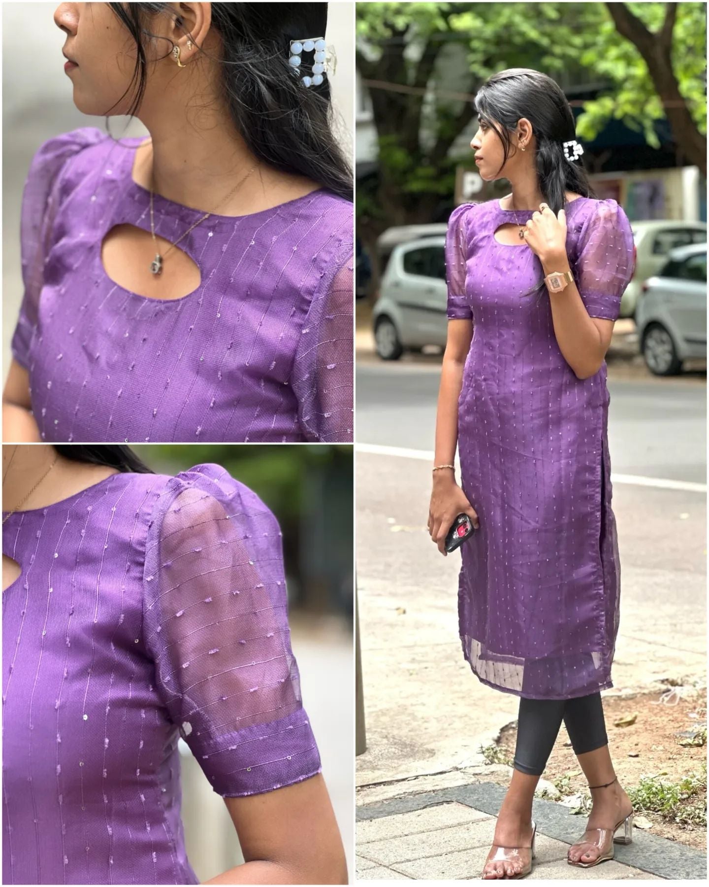 Net Organza Kurtis