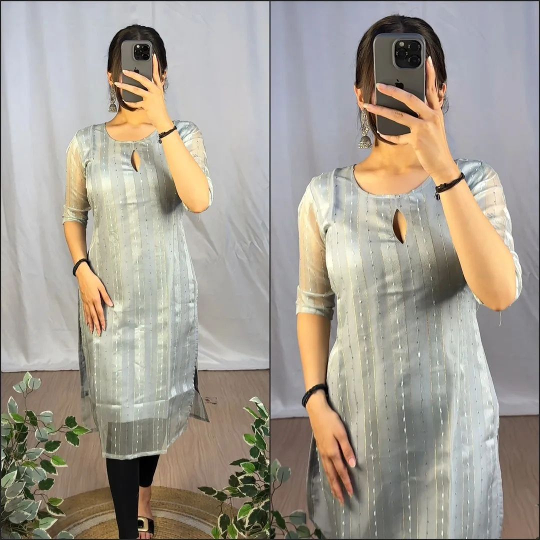 New launch Satin Kurta 💙🖤