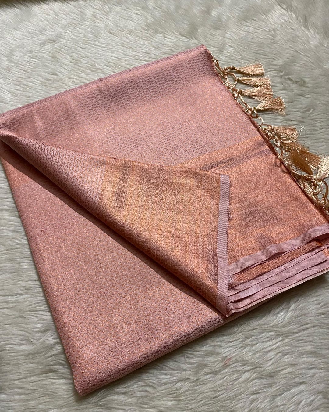 Rosegold Soft Silk Saree💗 (DB-S-006)