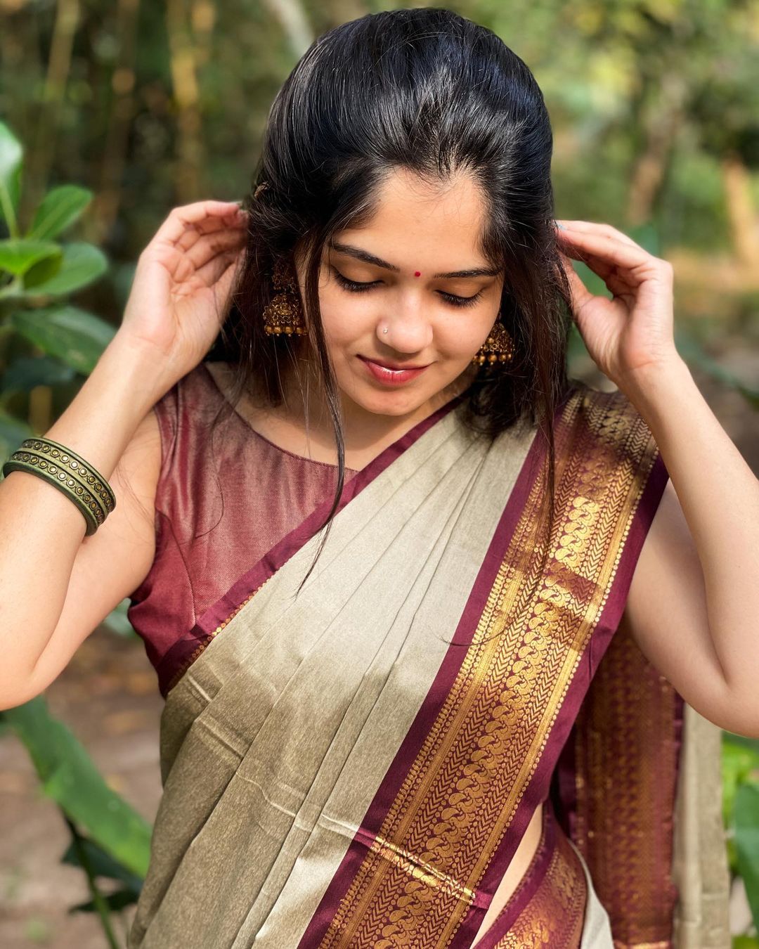 Beige Cotton Silk saree (DB-S-014)